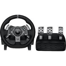 Logitech G G920 Driving Force Racing Wheel and Floor Pedals, Real Force Feedback, Stainless Steel Paddle Shifters, Leather Steering Wheel Cover