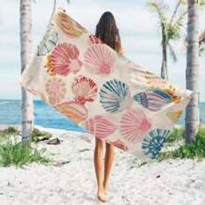 Microfiber - Multifärgade Handdukar Shein 1pc Seashell Patterned Printed Beach Towel, Microfiber Beach Towel, Sports Towel, Great Beach, Pool Handduk Multifärgad