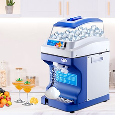 Ice Makers VEVOR Electric Snow Cone Maker 21.5 H x 11.0 W x 14.5 D, Stainless Steel in Blue 21.5" H X 11" W X 14.5" D Wayfair PBJBY-18800000001V1 21.5" H X 11" W X 14.5" D