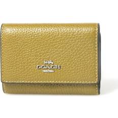 Coach Yellow Wallets Coach Women s Micro Pebbled Leather Snap Wallet Citron