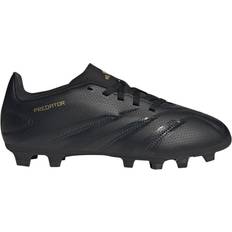 Adidas Textile Football Shoes adidas Kid's Predator Club Flexible Ground - Core Black/Carbon/Gold Metallic