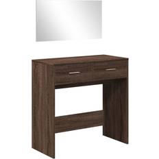 vidaXL brown oak with Mirror Dressing Table