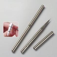 Shein 1pc Ultra-Fine Nail Art Drawing Brush With Cap, Black Pen Flower