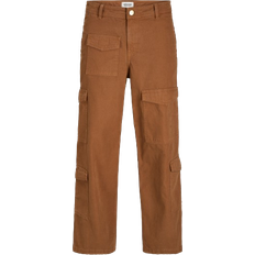 Jack & Jones Wide Leg Fit Cargo Pants - Brown/Rubber