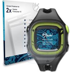 Bruni 2x folie für garmin forerunner 15 schutzfolie displayschutzfolie Transparent