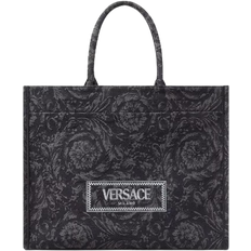 Black - Men Totes & Shopping Bags Versace Barocco Athena Large Tote Bag - Black/Print