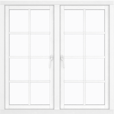 Klarvinduer BH2-16_138 Trä Sidohängt fönster 2-glasfönster 80x75cm