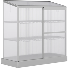 Polycarbonate Mini Greenhouses OutSunny 3-Tier Mini Greenhouse Aluminum Polycarbonate