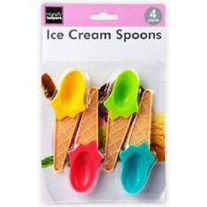 Blue Dessert Spoons 4 ice cream cone Dessert Spoon