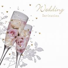 Roses Wedding Invitations Pack of 6