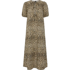 Pieces Nancy Leopard Maxi Dress - Dove Leo