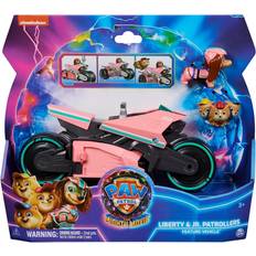 Paw Patrol Toy Vehicles Spin Master Paw Patrol The Mighty Movie Motorcycle Toy Vehicle with Mighty Pups Liberty & Junior Patroller