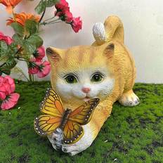 YETP Star Yellow 1pc Garden Cat Light: Add A Touch Of Whimsy To Your Garden With This