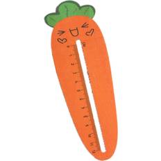 Natural Desktop Stationery ChaoChuang Cute Smile Carrot Vegetable Straight Ruler