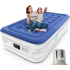Idoo Single Air Bed, Inflatable Air Mattress with Built in Pump, Blow Up Camping Folding Bed,Portable Guest Airbed for adults, Self inflating Mattress