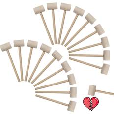 Wooden Toys Toy Tools 18 Pcs Mini Wooden Natural Hammers