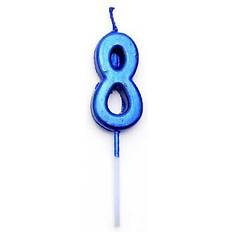 Cake Candles Shatchi Blue 8 number candle boys birthday anniversary party cake decorations topper