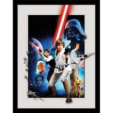 Rectangular Framed Art Star Wars Montage Print Framed Art