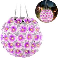 Geezy Solar Powered Flower Ball Light Garden