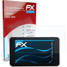 Screen Protectors atFoliX 3x displayschutzfolie für garmin nüvi 3490 schutzfolie klar Transparent