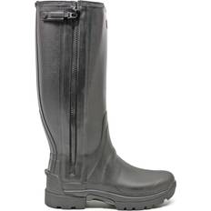 Hunter Women High Boots Hunter Balmoral Zip Tech Tall Wellington Boots - Black