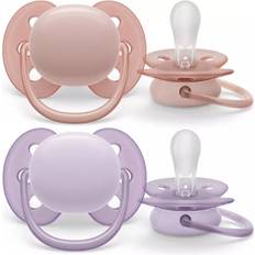 Grigio Ciucci & Giochi da Dentizione Philips Avent 2 ciucci ultra soft 06 mesi colore viola/rosa