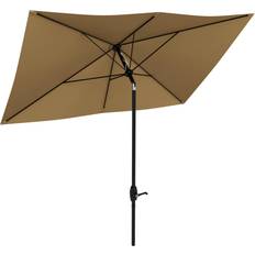 Garden & Outdoor Environment OutSunny 2 3m Garden Parasol Rectangular Market Umbrella W/ Crank