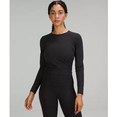 Yoga T-shirts Lululemon All It Takes Ribbed Nulu Long-Sleeve Shirt - Black