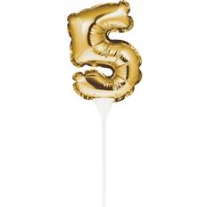 Globos de Papel de Aluminio Creative Party Adorno Inflable Para Tarta Número 5