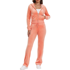 Juicy Couture Women Clothing Juicy Couture OG Big Bling Velour Hoodie - Guava