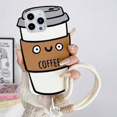 Apple iPhone 13 Mobile Phone Cases on sale Shein New Arrival Cartoon Coffee Cup Shaped Silicone Case With Strap D Creative HighQuality AntiDrop Protection Compatible With IPhone Pro Max Full Coverag