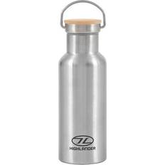 Highlander Water Canisters Highlander 500ml campsite bottle water stainless steel leakproof drink silver