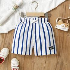 Shein Young Boys Patchwork Striped Beach Style Shorts Summer