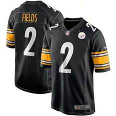 Shein Mens Justin Fields Black Pittsburgh Steelers Game Player Jersey