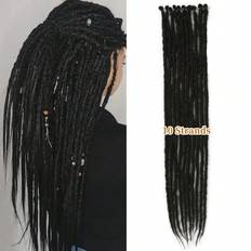 Black Hair Wefts Shein Inch Synthetic Dreadlock Extensions Black