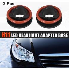 X Autohaux 2pcs h11 led headlight adapter base bulb sockets retainer holder