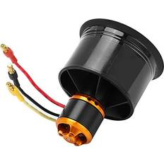 RC Toys Dilwe RC Airplane Motor, CW/CCW, QX Motor 50mm EDF 12-Blade Duct Fan with QF2611-5000KV 3-4S Brushless Motor for RC Airplanes, BlackCW