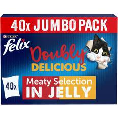 Felix Doubly Delicious Meaty Cat Food 40x100g