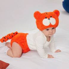 1-3M Other Sets Shein pcsSet Toddler Boys Casual Cute Plush Warm Thick Tiger Hat And Shorts With Tail For Photography Clothing And Props