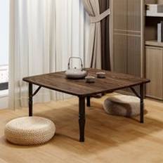 Furniture LivingAndHome Brown Square 80cm Coffee Table