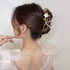 Women Hair Clips Shein pc Ladies Large Flower Design Hair Claw Clip Suitable Daily