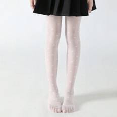 Vita Strumpbyxor Shein 1pc Toddler Girls" Butterfly Jacquard High Elasticity Pantyhose, Suitable For Daily Wear