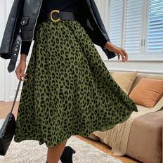 Shein Skirts Shein Leopard Print Casual Skirt For Summer And Autumn