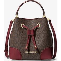 Red Bucket Bags Michael Kors Mercer Small Logo Bucket Bag