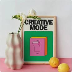 Shein PC Creative Mode Wall Print Colorful Poster Retro Pink Painting Trendy Poster 20x30cm