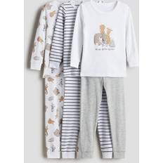 Nightwear H&M 3-pack Cotton Pajamas White 3Y