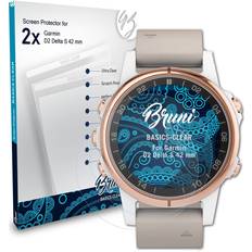 Bruni 2x folie für garmin d2 delta s 42 mm schutzfolie displayschutzfolie Transparent