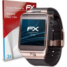 Screen Protectors atFoliX Screen Protection Film compatible with Samsung Gear 2 Neo Screen Protector, ultra-clear FX Protective Film 3X
