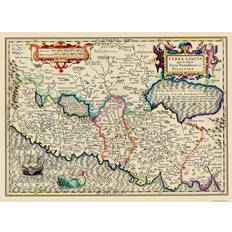 Silver Posters Maps of the Past Palestine Israel Mercator 1630 23.00 Poster