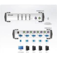 KVM-switcher Aten ATEN MasterView CS-84A KVM-svitsj 4 x KVM ports 1 lokalbruker stasjonær